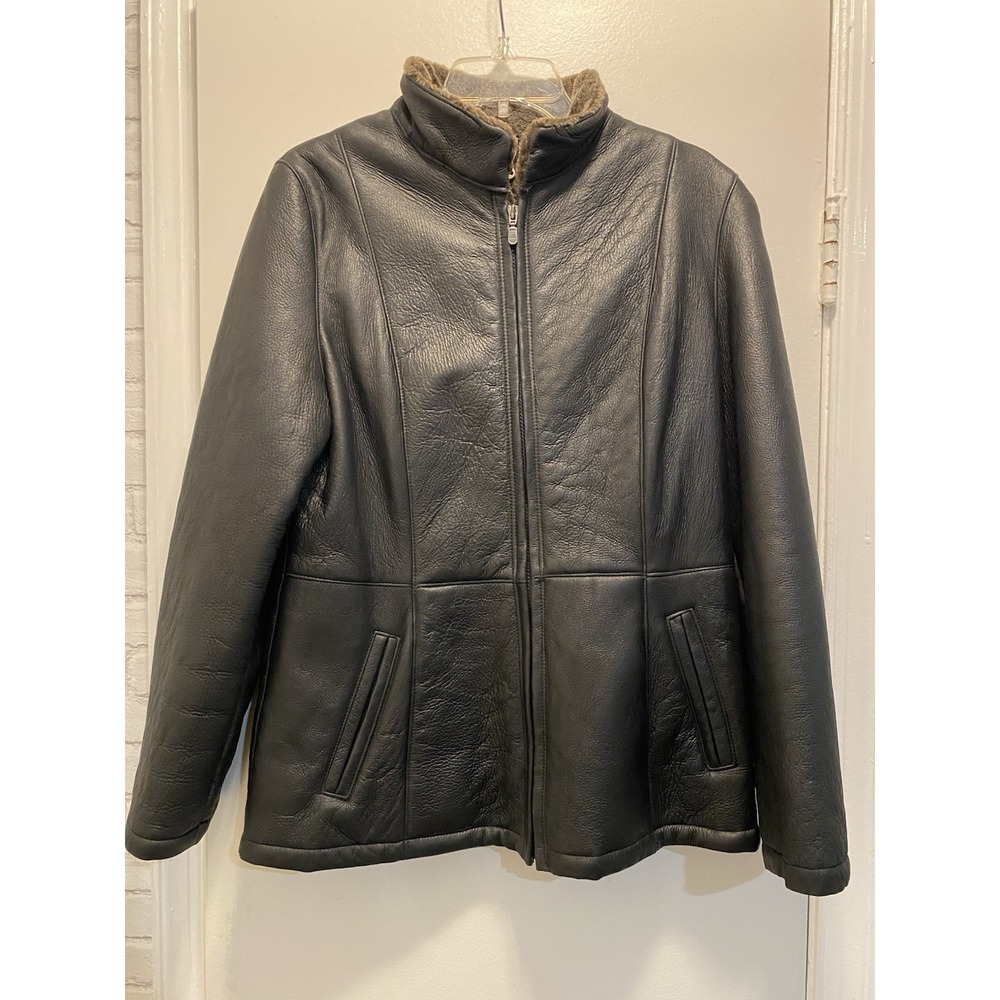 Arte Pelle women's Vintage leather jacket Medium sheepskin made in canada